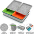Welaxy Lidded Drawer Organizer Bins for Home Office Desktop Storage Box with Lid for Junk Makeup Stationery Organizing