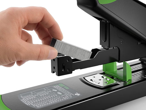 Novus B50 re+New Heavy Duty Stapler, 140 Sheet Capacity, Black, Made of 81% Recycled Plastic, 25 Yr. Warranty
