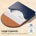 MaxGear Business Card Holder Case, PU Leather for Purse, Magnetic Travel Card Holder Wallet, Navy
