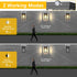 2 (2 Pack) Greluna Solar Motion Sensor Lights, Solar Lights with Modes & Waterproof, Dusk to Dawn Glass Outdoor Wall