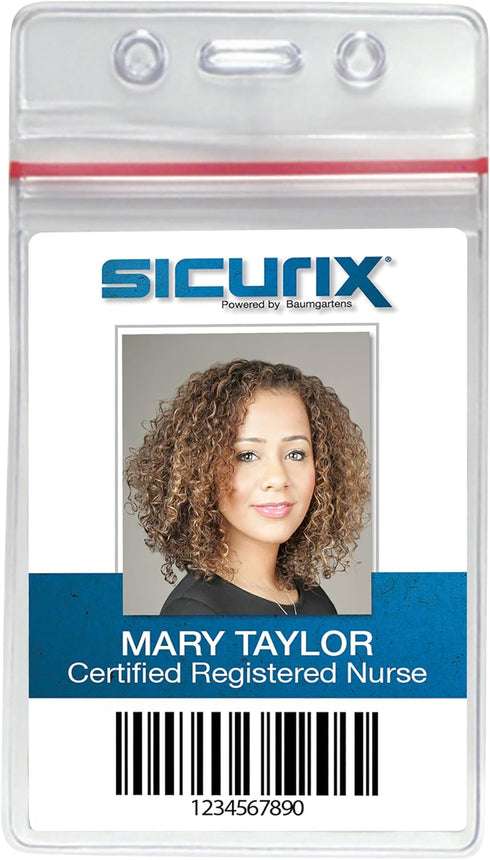 Baumgartens Sicurix Sealable ID Badge Holders (BAU47840) - Pack of 50