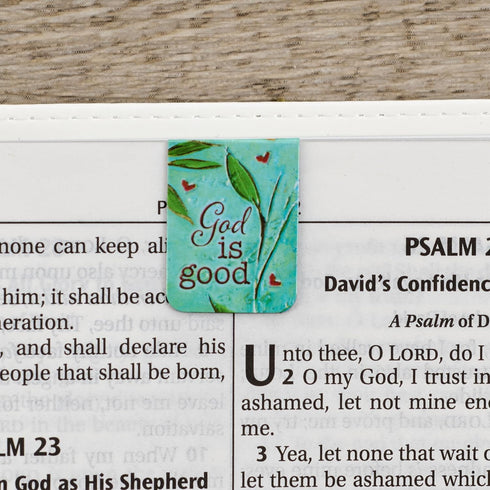 Christian Art Gifts Magnetic Scripture Bookmark Set with Bible Verse: God Gives Peace - John 14:27