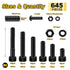 645 Pieces M4 Screws Nuts and Bolts Set, Hex Socket Head Cap Screws Assortment Kit, 10.9 Grade