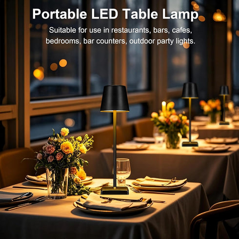 Waterproof,2000mAh Dimming Livinlarge Cordless Table Lamps,Rechargeable Outdoor Solar LED Lamp,Portable USB Desk Lamp