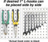 Steel Pegboard Hooks 50-Pack 1" L Hook, Black - Organize Tools, Accessories, Workbench, Garage Storage, Kitchen, Crafts