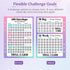 Sooez 100 Envelopes Money Saving Challenge, Savings Challenges Book with 100 Pocket Pre-number, Reusable Tracker,