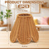 Glooglitter 2 3" 6" 5-1/4" Pcs Clip on Rattan Lamps Shade Small Scalloped Lampshade Top x Bottom x Slant Height Empire