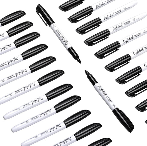 Pack 144 Dry Erase Markers with Fine Tip, Bulk of with Black, Whiteboard Markers Bulk with Low Odor, Office Supplies