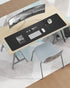 Large Desk Pad Mat, Mouse Pad, Non-Slip PU Leather Desk Blotter, Waterproof Keyboard Mat for Office/Home (Black, 48" x