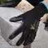 12 Pairs Men Work Gloves, Lightweight Grip Gloves Available in 4 Sizes, Polyurethane Rubber Coated Touchscreen Tactical