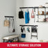 5 Rubbermaid FastTrack Garage Storage Utility Hooks Piece Black All in One Rail Hook Kit and Tool Organizer Heavy Duty