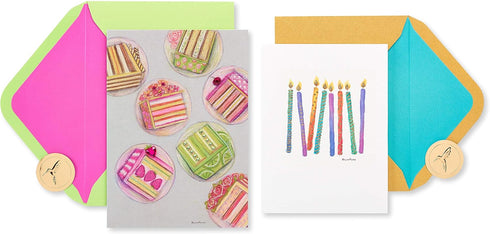 Papyrus Birthday Cards by Bella Pilar, Cake and Candles Design (2-Count)