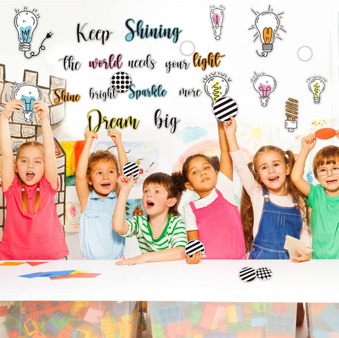 Simply Stylish Motivational Bulletin Board Set with Keep Shining Positive Saying Accent for Teacher Decor