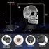 Ammonite 3D 16 Skull Night Light for Kids, Illusion Lamp LED Desk Table Lamp Colors Change with Remote Control