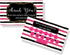 Jewelry Loyalty Cards | 50 Pack Thank You Notes | Black and Pink Stripe with Gold Dots | 5 Bling Buy 12 Get One Free
