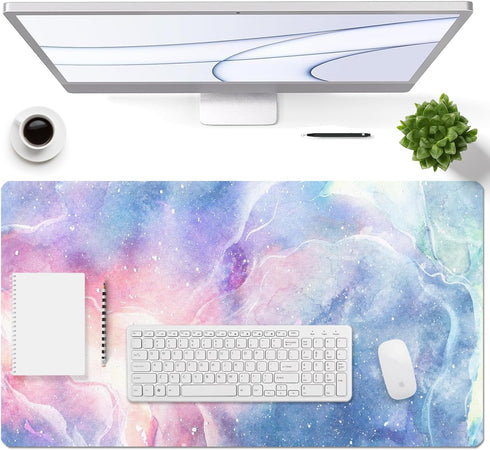 AiPsekocy Large Desk Mat, Dual Side PU Leather Waterproof Mousepad Desk Pad, Desk