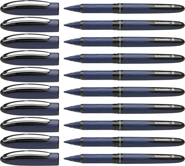 Schneider One Business Rollerball Pen, 0.6 mm Ultra-Smooth Tip, Box of 10