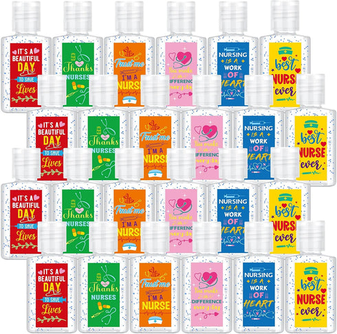 24 Pack 1 oz Frienda Nurses Week Gift Mini Hand Sanitizer Bulk Travel Size Nurse Party Favor Nursing Gifts Bulk