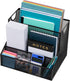Mind Reader Vertical File Storage Organizer, Letter Size, Metal Mesh, Black, 12.15" L x 9.5" W x 9.5" H, Office