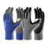 COOLJOB Safety Work Gloves for Men Women, 10/20 Pairs Non-slip Nitrile Rubber Coated, Blue Gray, Medium