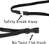 Secure Badgeholder Duolite and Lanyard Combo with IDSH Badge Reel (Black/Black with Reel)