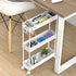 SPACELEAD Slim Storage Cart - 3 Tier Bathroom Rolling Utility Cart, Mobile Shelving Unit Organizer for Narrow Spaces,