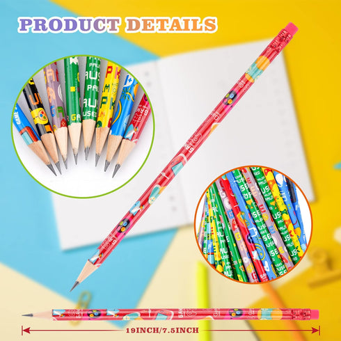 Kolewo4ever 100 Pieces Video Game Themed Pencils - Assortment Cylinder Wood Pencils for Party Favors and Supplies