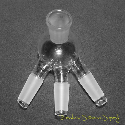 24/40 Cow-Shaped Glass Distillation Receiver Adapter for Lab Use