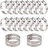 Glarks 20Pcs 304 Stainless Steel Worm Gear Hose Clamps Assortment Kit, 40-63MM Range for Plumbing
