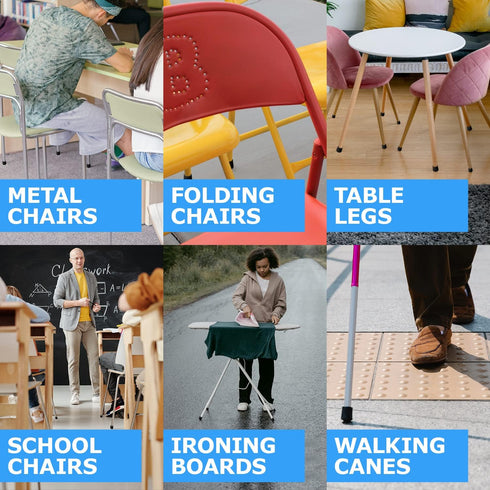 4 7/8 Inch (7/8", Gluposti Rubber Chair Leg Caps Black, Non-Slip Padded and Metal Folding Chair Leg Cap Floor