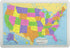 Painless Learning Large Educational Placemats Sets USA Map and World Map Non Slip Washable