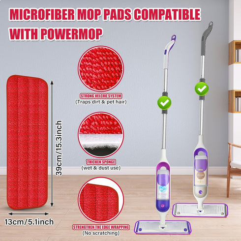 Spray Wet Mops for Hardwood Floor Cleaning, EXEGO Microfiber Dry Dust Spray Mop with Washable Pads