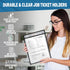 5 Pack 8.5x11 8 1/2 11 Job Ticket Holders - Work Order Plastic Sleeves for Documents - x Shop Ticket Holders - Dry