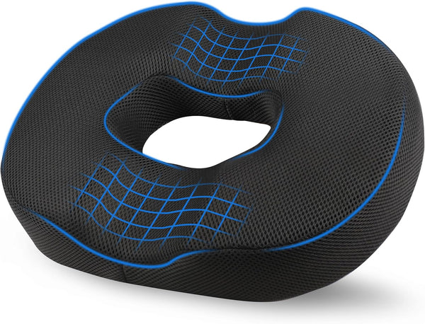 EcoNour Comfortable Donut Pillow Seat Cushion | Memory Foam for Tailbone and