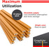 GRAPHITE Hard Lead Carpenter Pencils Bulk, Pack of 12 #2 (HB) Yellow Wooden Pencils