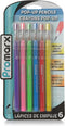 Promarx Metallic Fashion Pop-Up Pencils, 0.7 mm, Assorted Colors, 6 Count, Model: MQ26-DF7B06-48