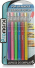 Promarx Metallic Fashion Pop-Up Pencils, 0.7 mm, Assorted Colors, 6 Count, Model: MQ26-DF7B06-48