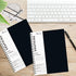 Graph Paper Notebook, 8.5" x 11" Spiral Notebook, 120 Pages, 100 GSM, Hardcover, 4 Pack, Engineering Notebook, Black