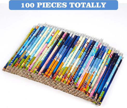 Kolewo4ever 100 Pieces Bible Verses Pencils with Inspirational Scriptures, 8 Styles, Multicolor for Church Supplies