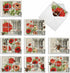 The Best Card Company - 10 Retro Blank Cards with Envelopes, 4 x 5.12 Inch, Vintage Note Cards