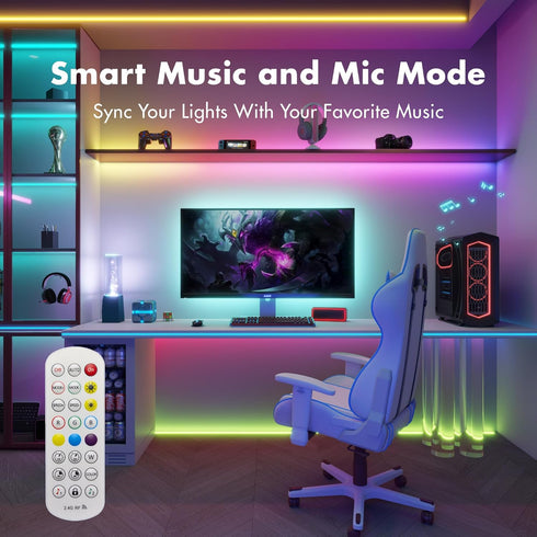 TFZBA 50FT, Smart IC RGB LED Strip Lights Segmented DIY Color Changing, Rainbow Chasing Effects, WiFi App/Voice