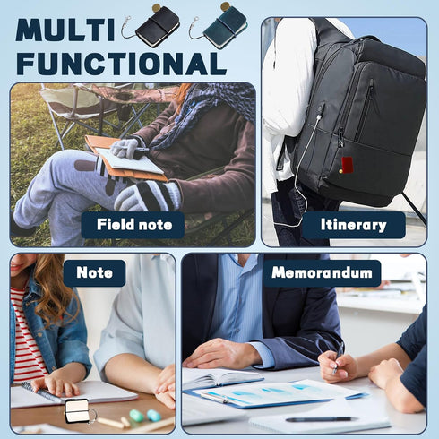 6 Pack 1.8" 1.2" (6Pcs) Leather Travel Mini Notebook, x Refillable Blank Pocket Journal Notepad, Portable Vintage Small