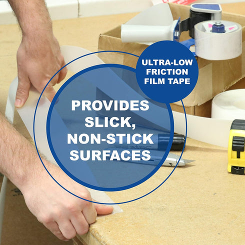 TapeCase 3/4-36-423-5 Squeak Reduction UHMW Polyethylene Tape, Translucent, 0.75 in x 36 yd, High Tack Acrylic
