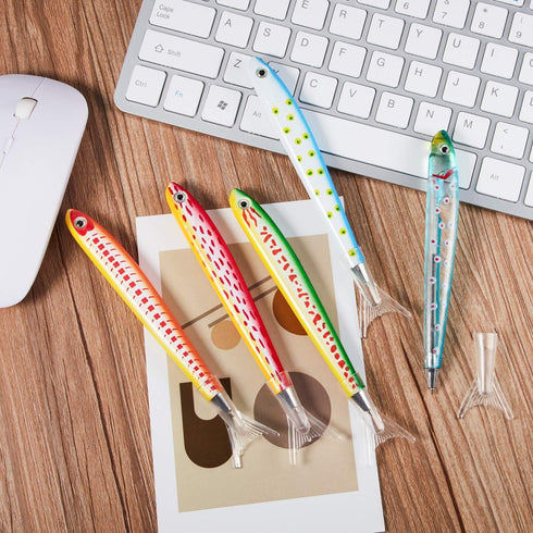 Outus 12 Pcs Fish Ballpoint Pens - Cute Fish Pen for Fishing Birthday Party Favors, Office Writing