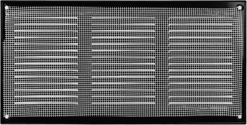 Vent Systems 12'' x 6'' Inch Black Air Vent Cover Metal Air Return Grill with Built in Pest Guard Screen HVAC Vent Cover for Home Improvement Vent Duct Cover