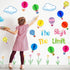 TaoBary 84 Pcs 3D Hot Air Balloon Honeycomb Bulletin Board Set, Cutouts for School Decoration (Cool Balloon)