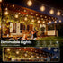 25 13pcs G40 Bulbs, RTTY Outdoor String Lights FT, Patio Light for outside with LED Plastic Shatterproof Waterproof