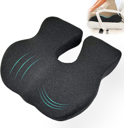 putorex Large Seat Cushion High Density Memory Foam Cushion for Cars&Trucks Seat,Office Chairs