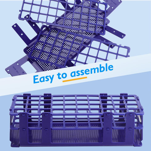 5 Pcs Test Tube Rack, 40 Holes Plastic Holder, Detachable Tube Rack, 20mm Large Centrifuge