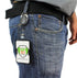 Premium Two Card Plastic Badge Holder - 2 Pack - Vertical or Horizontal - Heavy Duty Retractable Carabiner Clip Badge